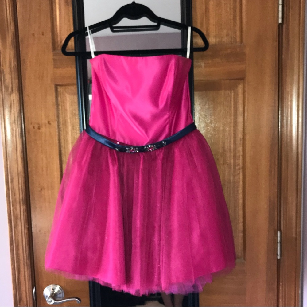 Homecoming dress pink strapless